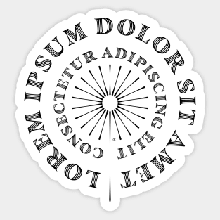 Lorem Ipsum Circles (black) Sticker